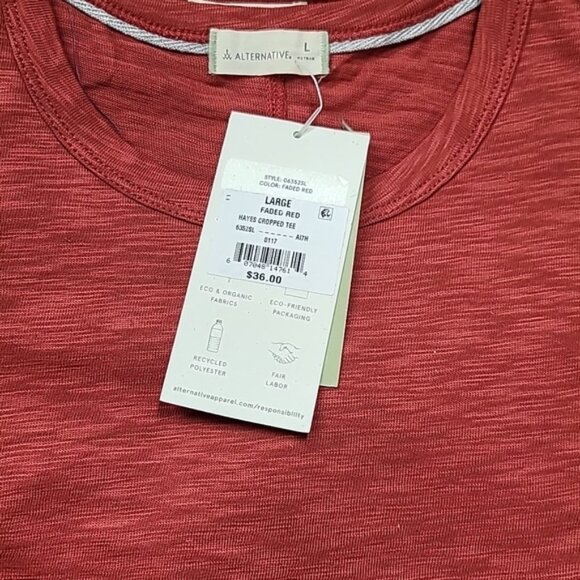 Alternative Hayes Crop Slub Organic Cotton T-Shirt - Picture 6 of 9